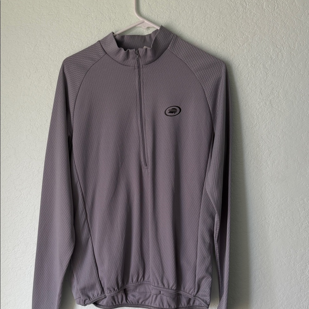 PerformanceBike Light Gray Quarter-Zip Athletic Pullover